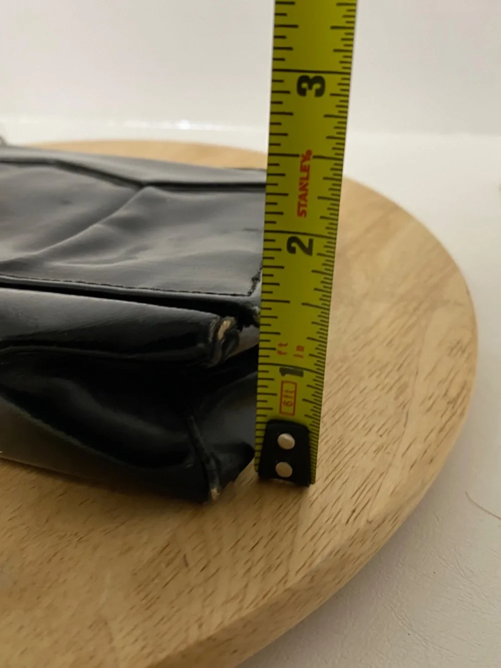 VIntage Black Purse • Fabric Handle With Ball Flap Close • Internal Coin Purse
